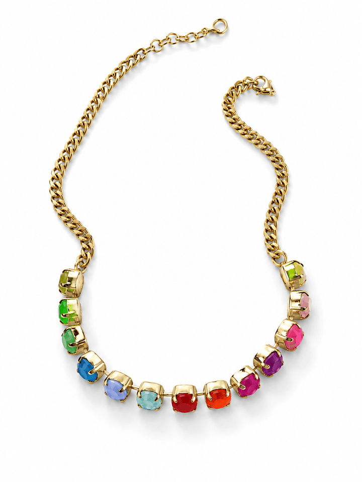 TOVA Mini Oakland Crystal Necklace In Electric Cowboy Fairy - Freckled Poppy