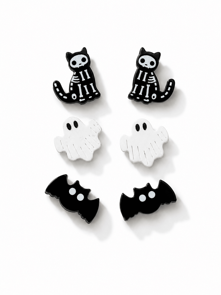 Cute Halloween Acrylic Earring Trio - Freckled Poppy