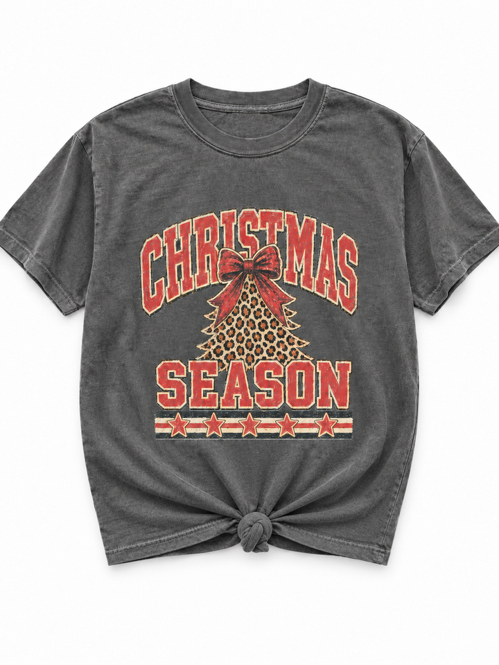 Plus/Reg Short Sleeve "Christmas Season" Graphic Tee