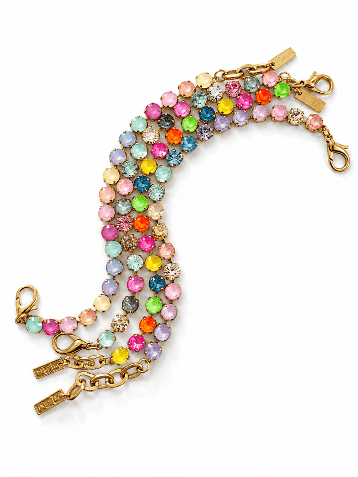 TOVA Oakland Crystal Anklet - Freckled Poppy