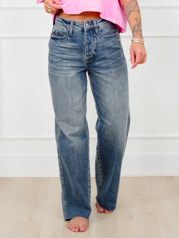 Judy Blue The Zoe Rigid Magic Wilhelmina Baggy Jeans - Freckled Poppy