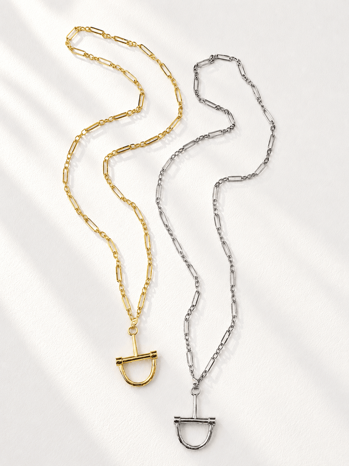 Stirrup Chain Necklace - Freckled Poppy