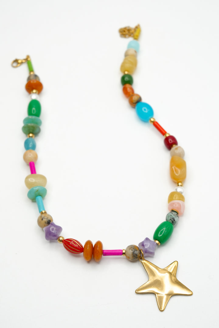 Restock! Treasure Jewels Glow Girl Beaded Star Necklace - Freckled Poppy