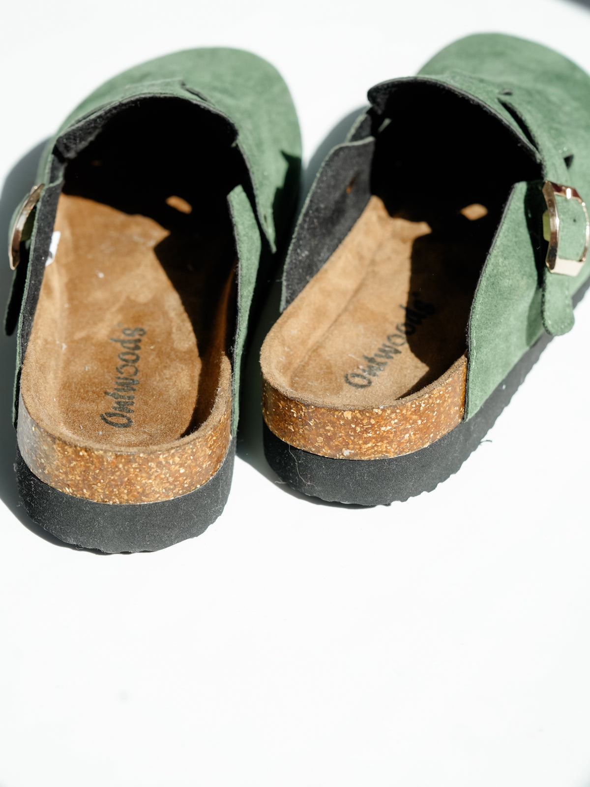 Vegan Suede Buckle Strap Clog Mule - Freckled Poppy