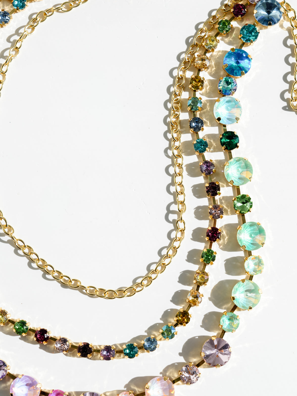 The Seraphina Layered Rainbow Gemstone Necklace
