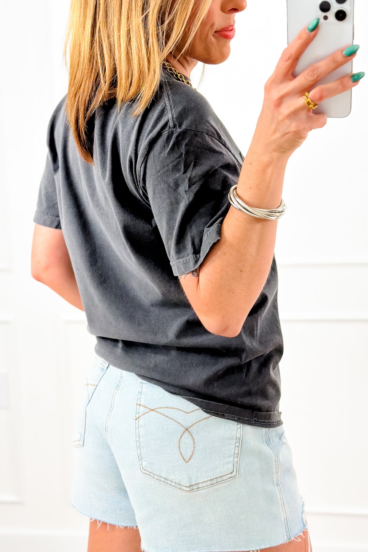 Plus/Reg Short Sleeve "Unbothered" Graphic Tee - Freckled Poppy