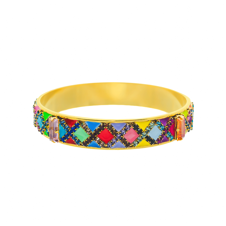 TOVA Jazzlyn Crystal Embellished Cuff - Freckled Poppy