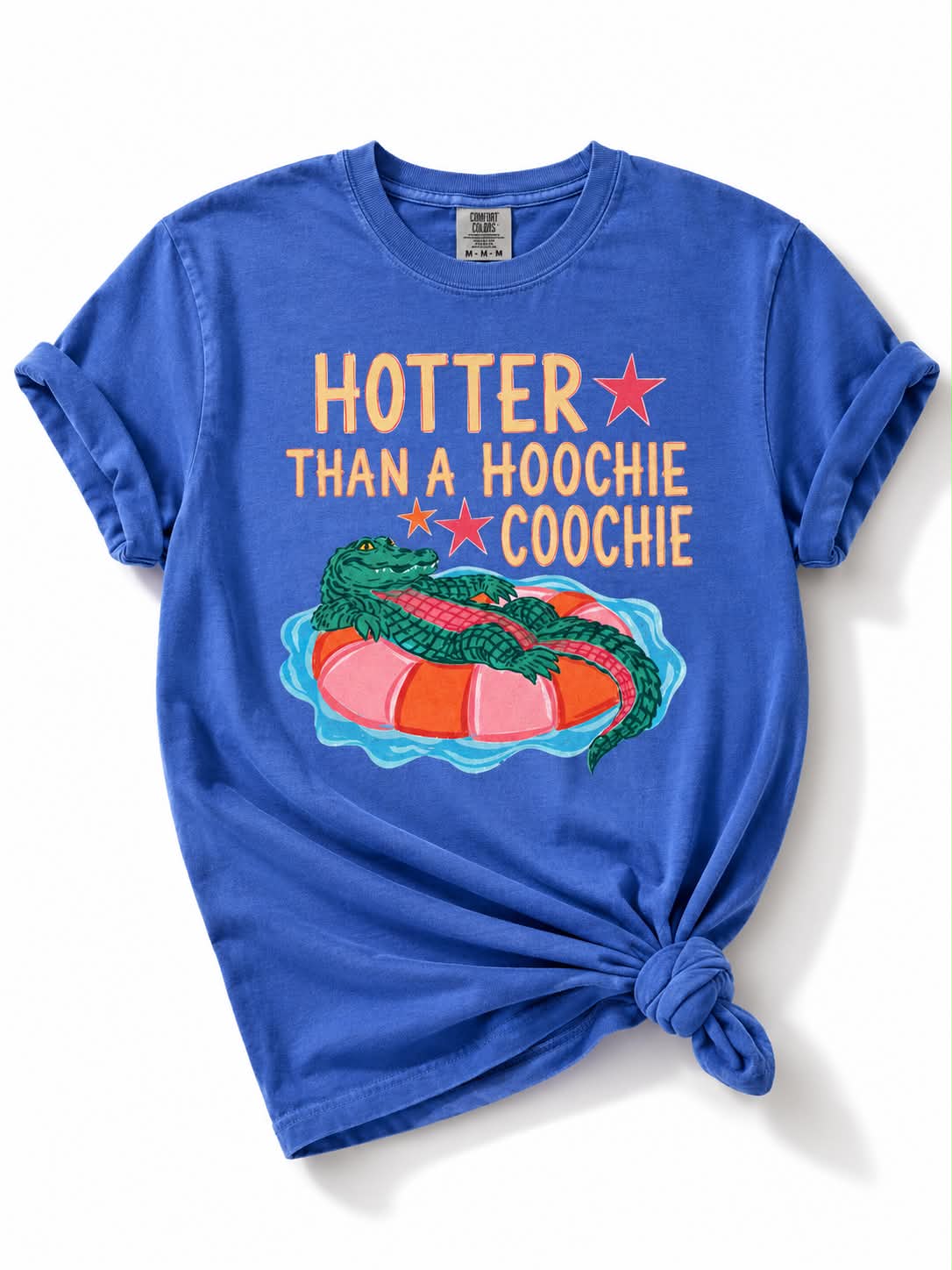 Plus/Reg Short Sleeve "Hotter than a Hoochie Coochie" Graphic Tee - Freckled Poppy