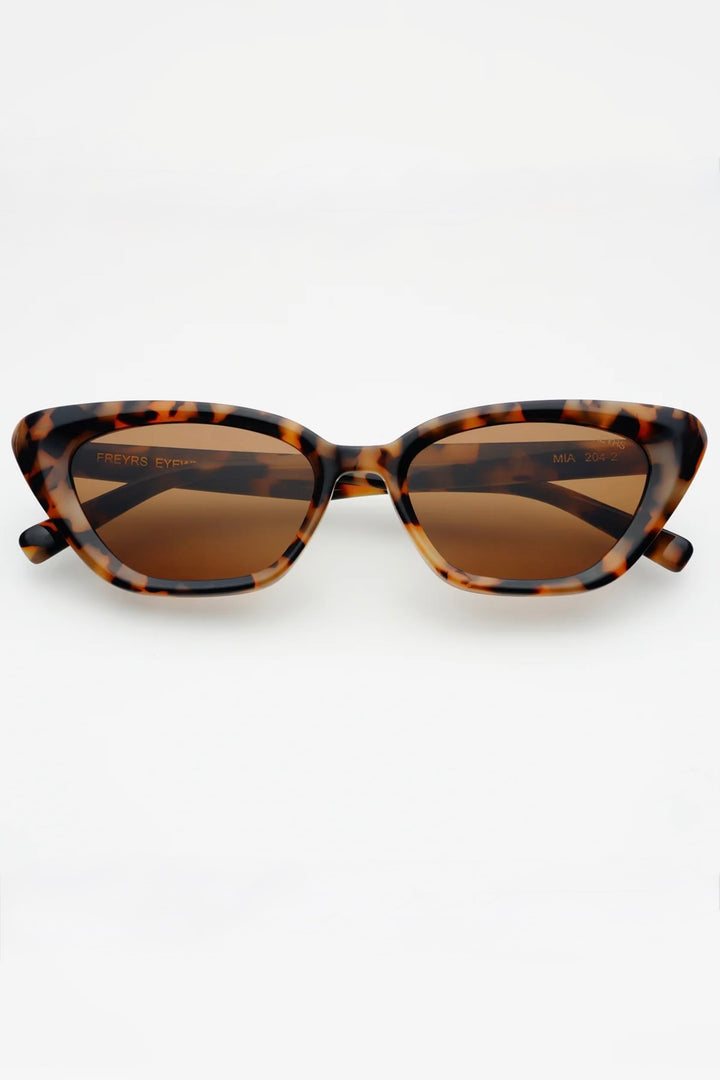 Freyrs Mia Acetate Cat Eye Sunglasses - Freckled Poppy