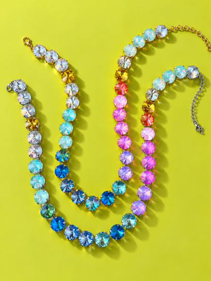 The Afterparty Rainbow Crystal Choker Necklace