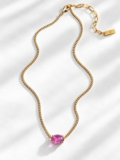 TOVA Iza Crystal Necklace - Freckled Poppy