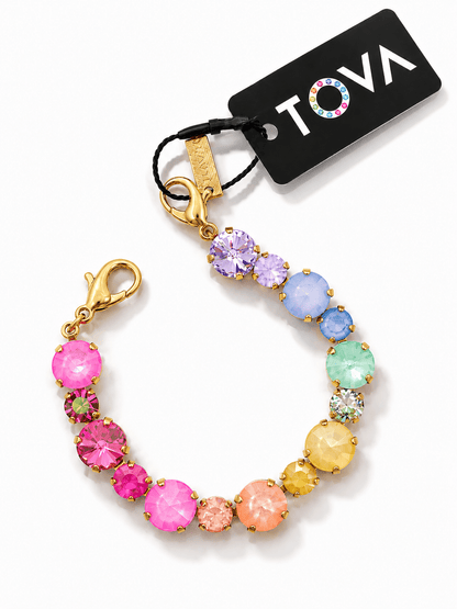 TOVA Jean Colorful Pastel Crystal Bracelet - Freckled Poppy