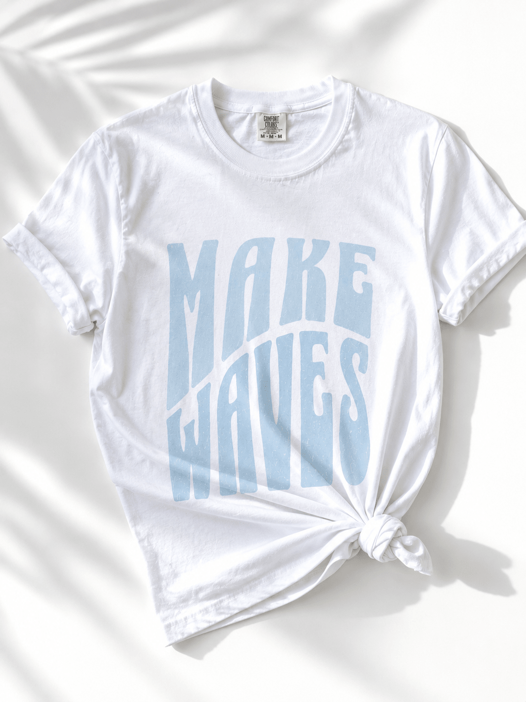 Plus/Reg Short Sleeve "Make Waves" Graphic Tee - Freckled Poppy