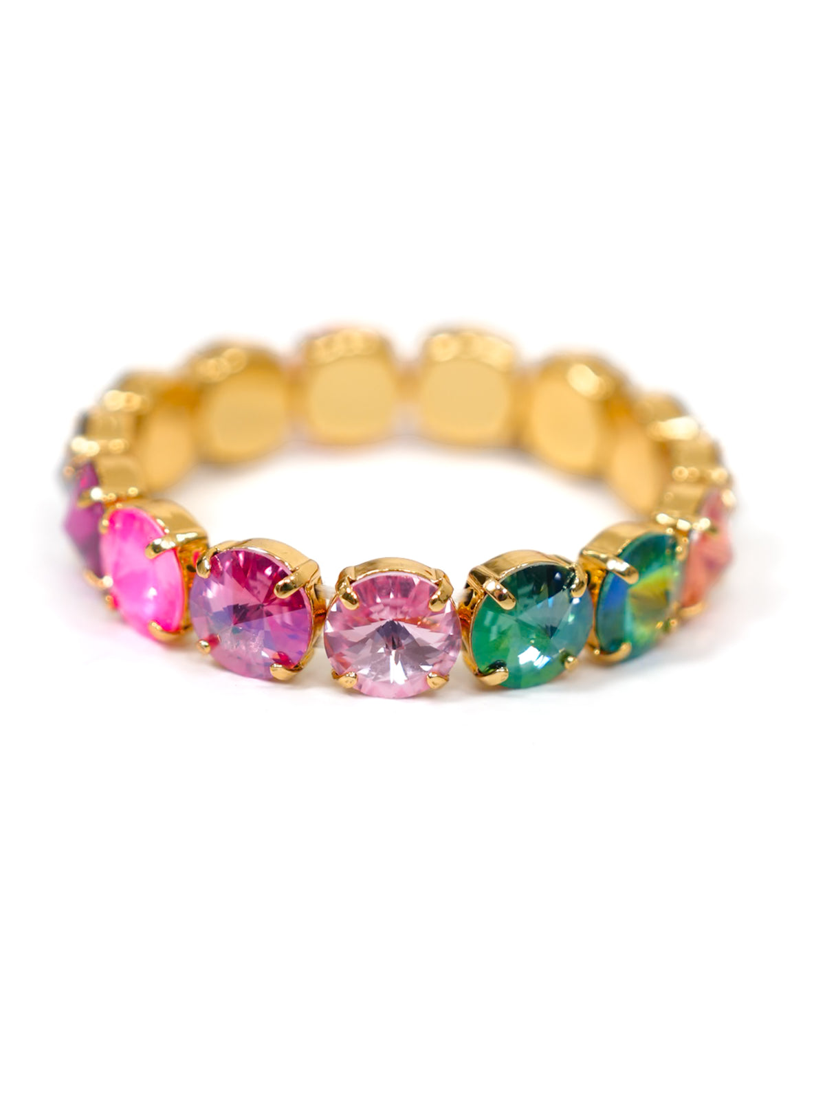 TOVA Croatia Colorful Crystal Stretch Bracelet - Freckled Poppy