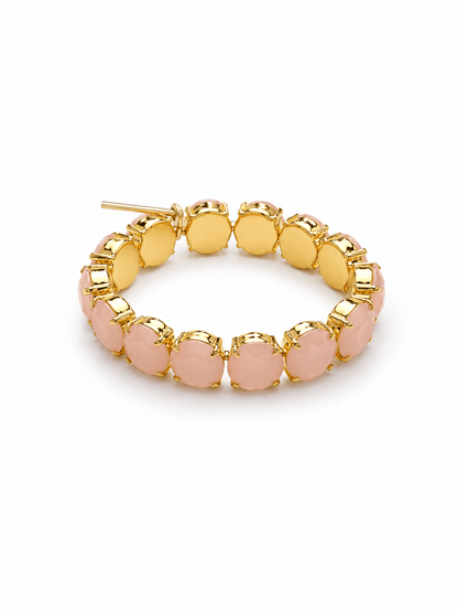 TOVA Croatia Gold Plated Opal Stretch Bracelet - Freckled Poppy