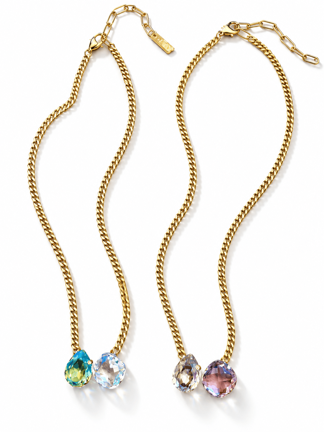 TOVA Gia Crystal Gold Necklace - Freckled Poppy