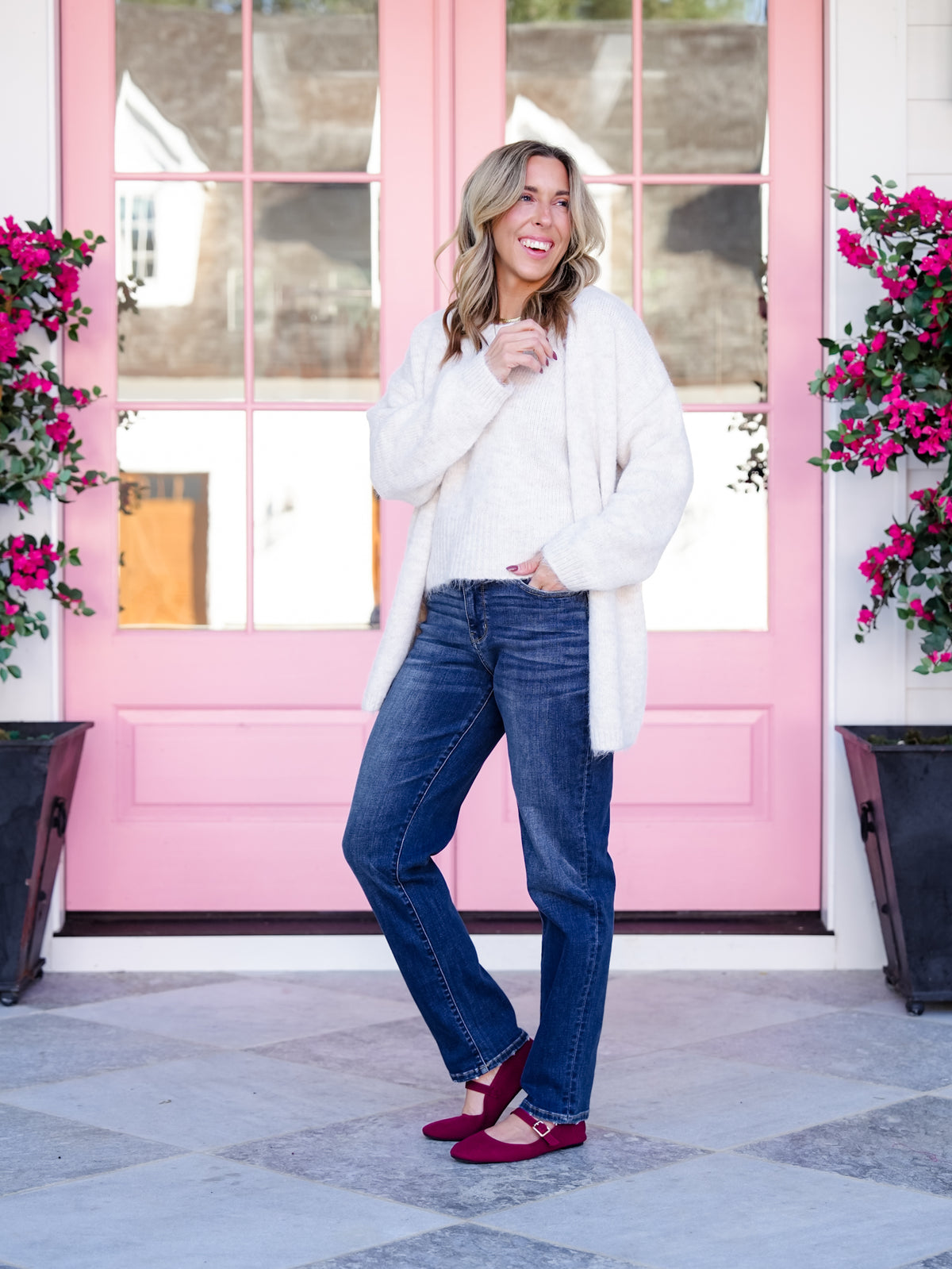 Judy Blue Mid Rise Dark Wash Billie Boyfriend Jeans - Freckled Poppy