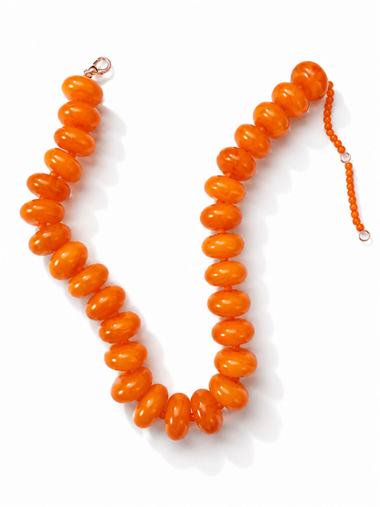Chunky Beaded Necklace - Freckled Poppy