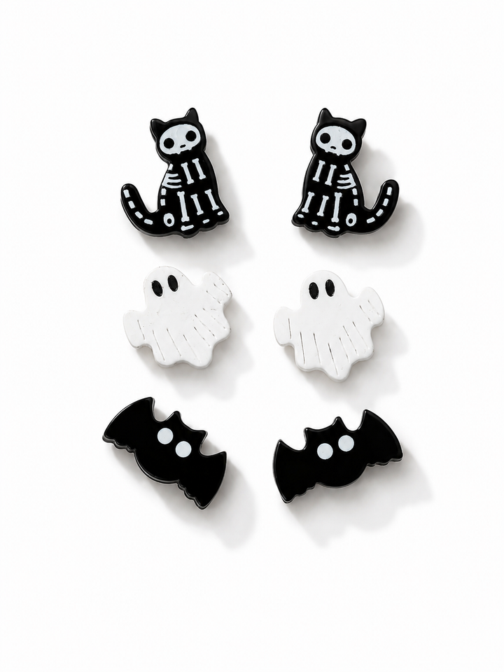 Cute Halloween Acrylic Earring Trio - Freckled Poppy