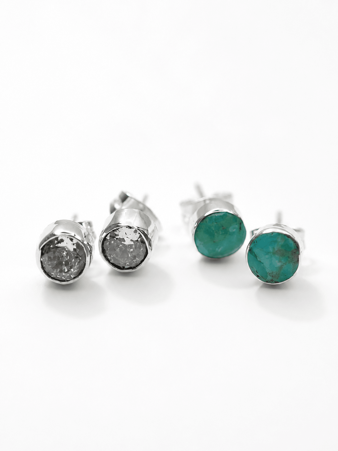 BOHO SOL Sterling Silver Dainty Stud - Freckled Poppy