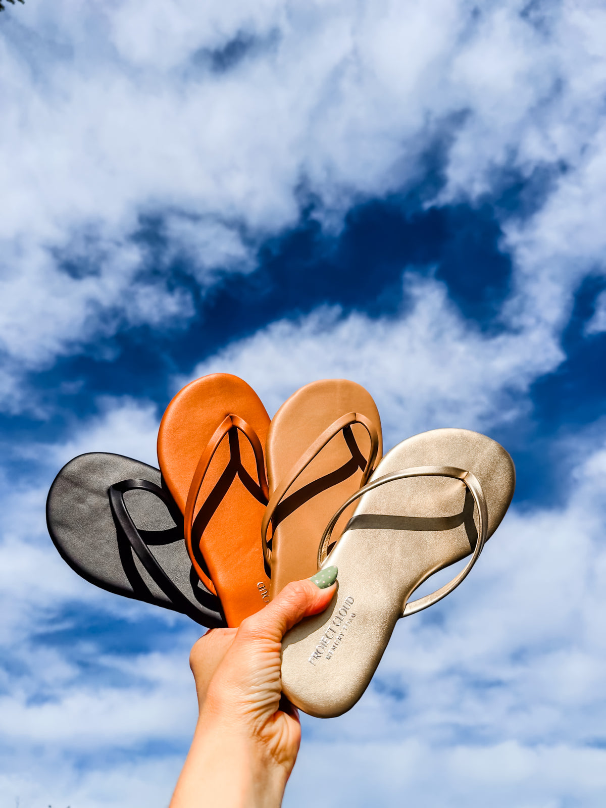 Project Cloud Minimal Strap Flat Thong Sandal - Freckled Poppy