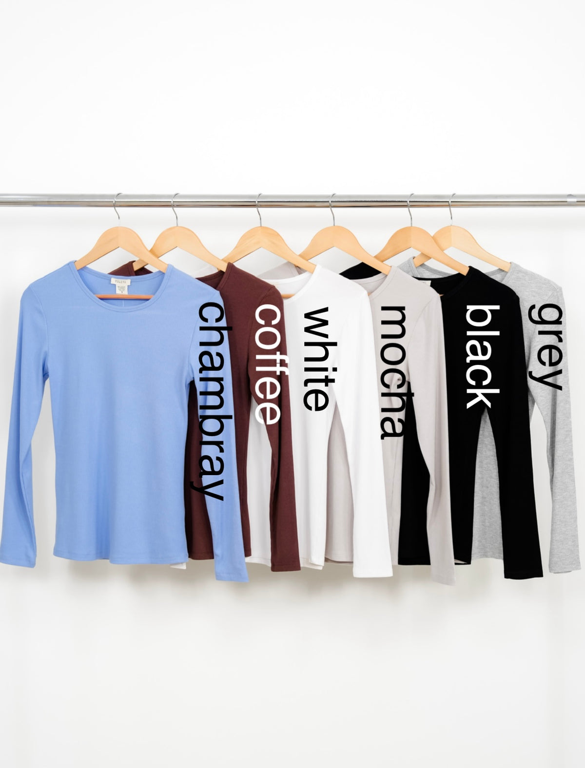 Restock! Door Buster! Plus/Reg Ribbed Knit Long Sleeve Crew Neck Top - Freckled Poppy