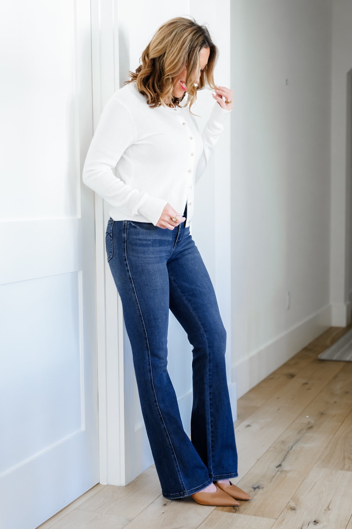 Judy Blue Meant for You Multi Inseam Tummy Control Bootcut Jeans - Freckled Poppy