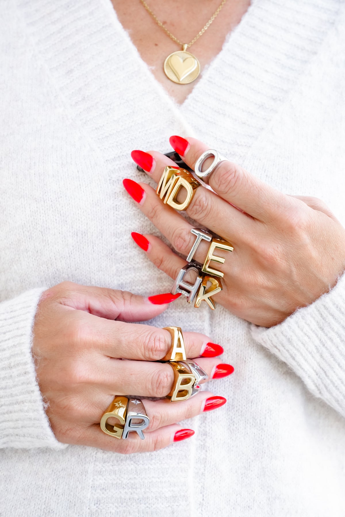 Restock! Raising Surfers The RS Initial Ring - Freckled Poppy