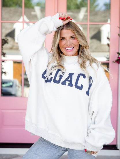 Reversible Long Sleeve Freedom/Legacy Mock Neck Sweatshirt - Freckled Poppy