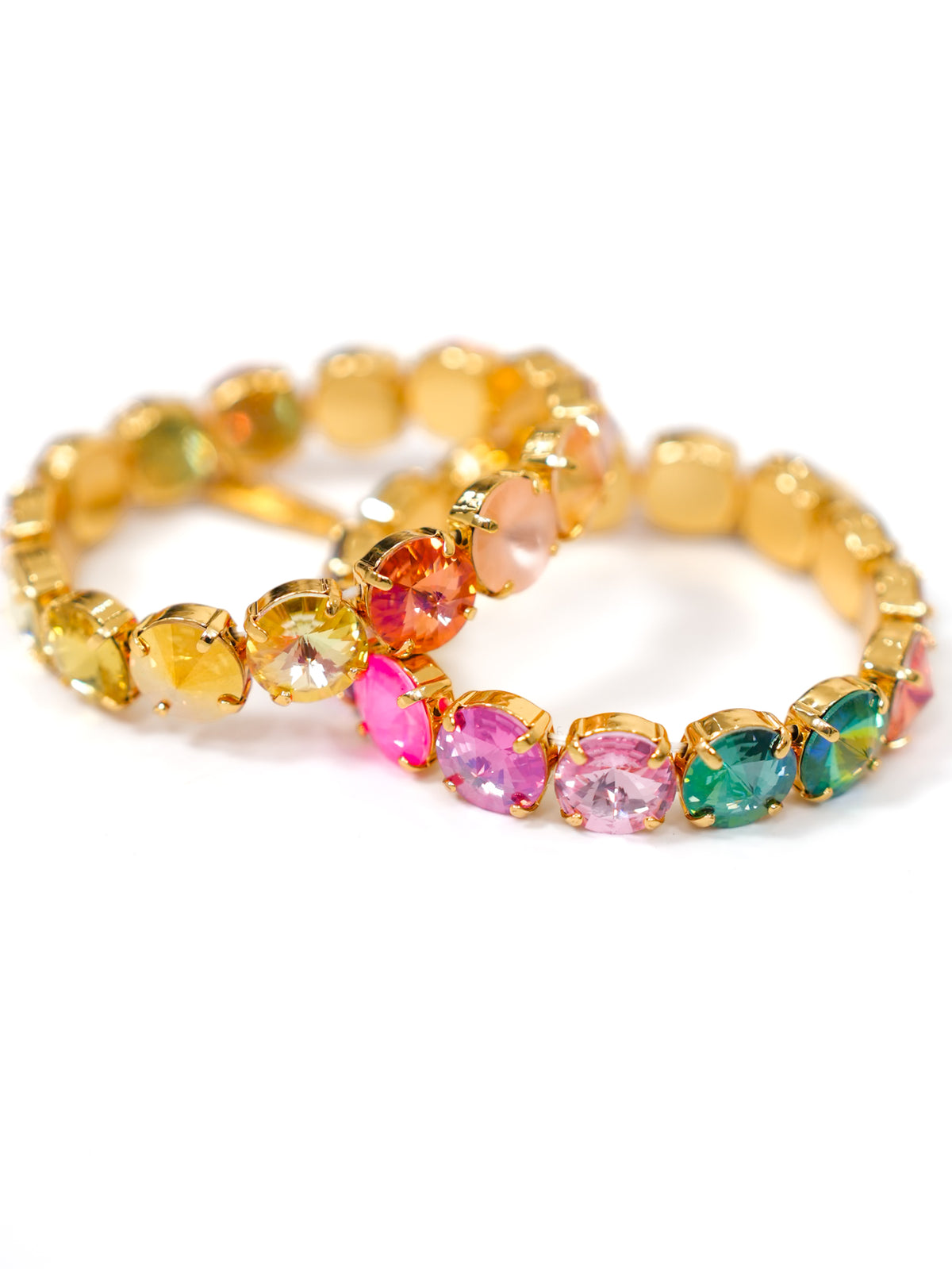TOVA Croatia Colorful Crystal Stretch Bracelet - Freckled Poppy