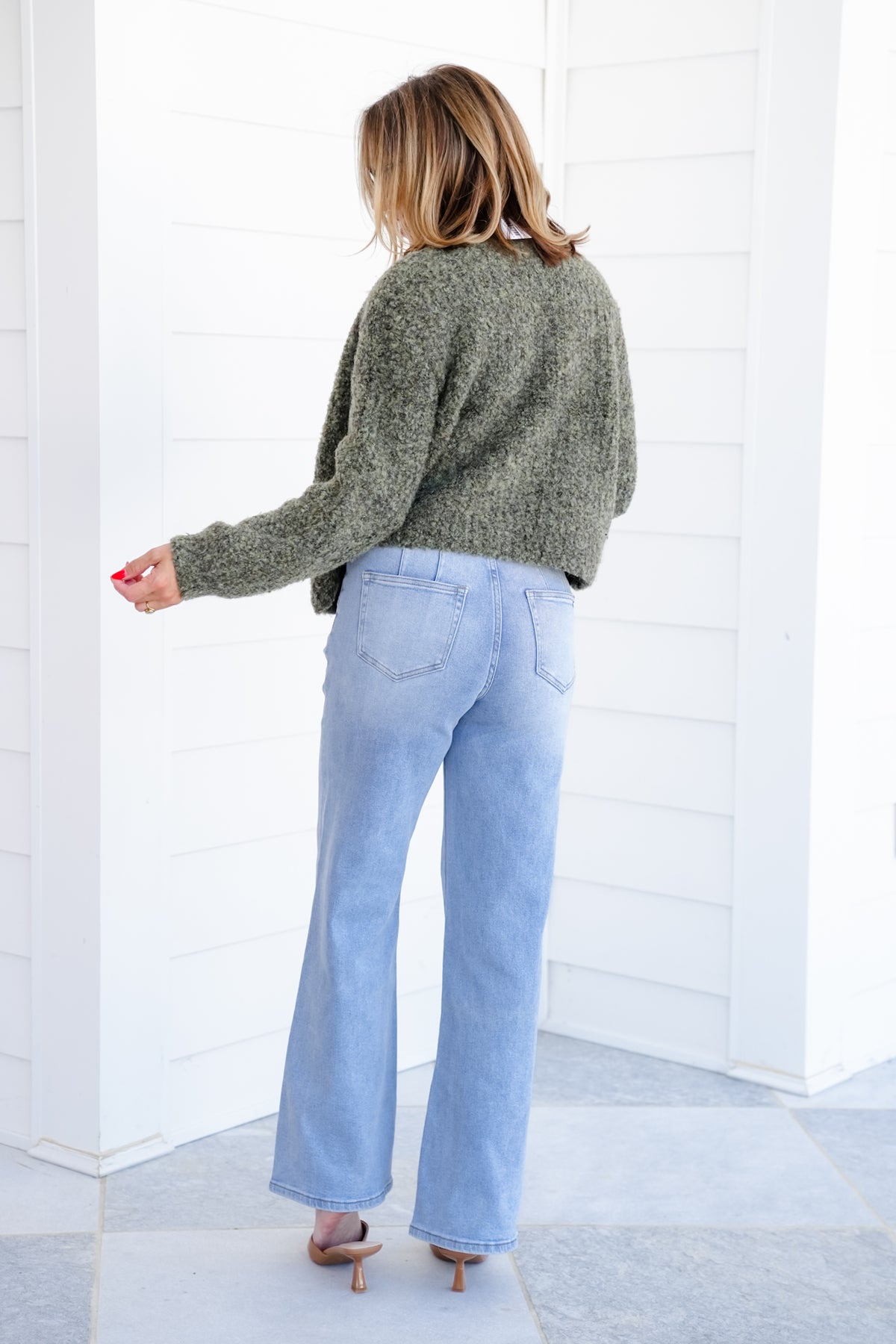 Mica High Rise Light Wash Wide Leg Jeans - Freckled Poppy