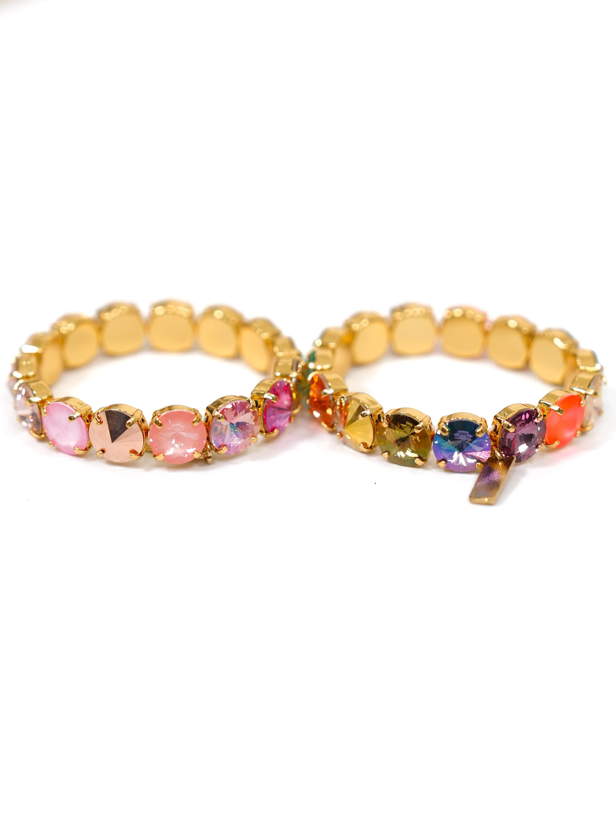 TOVA Croatia Colorful Crystal Stretch Bracelet - Freckled Poppy