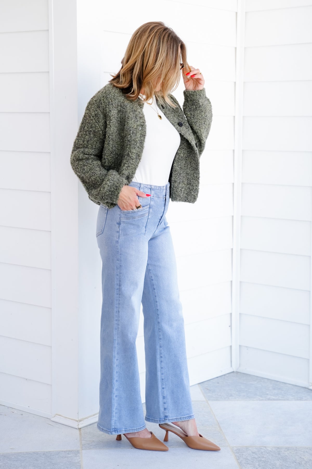 Mica High Rise Light Wash Wide Leg Jeans - Freckled Poppy
