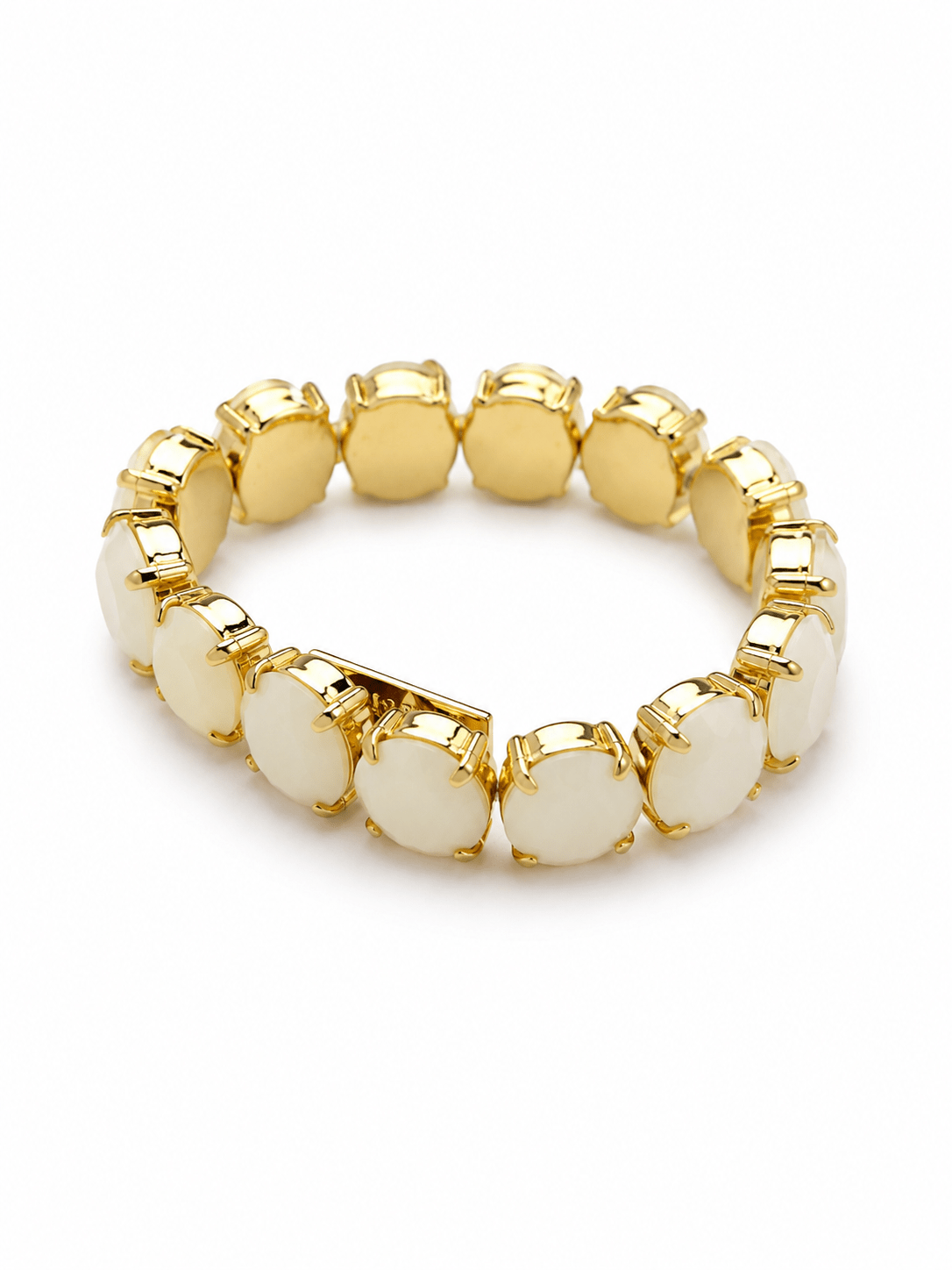 TOVA Croatia Gold Plated Opal Stretch Bracelet - Freckled Poppy