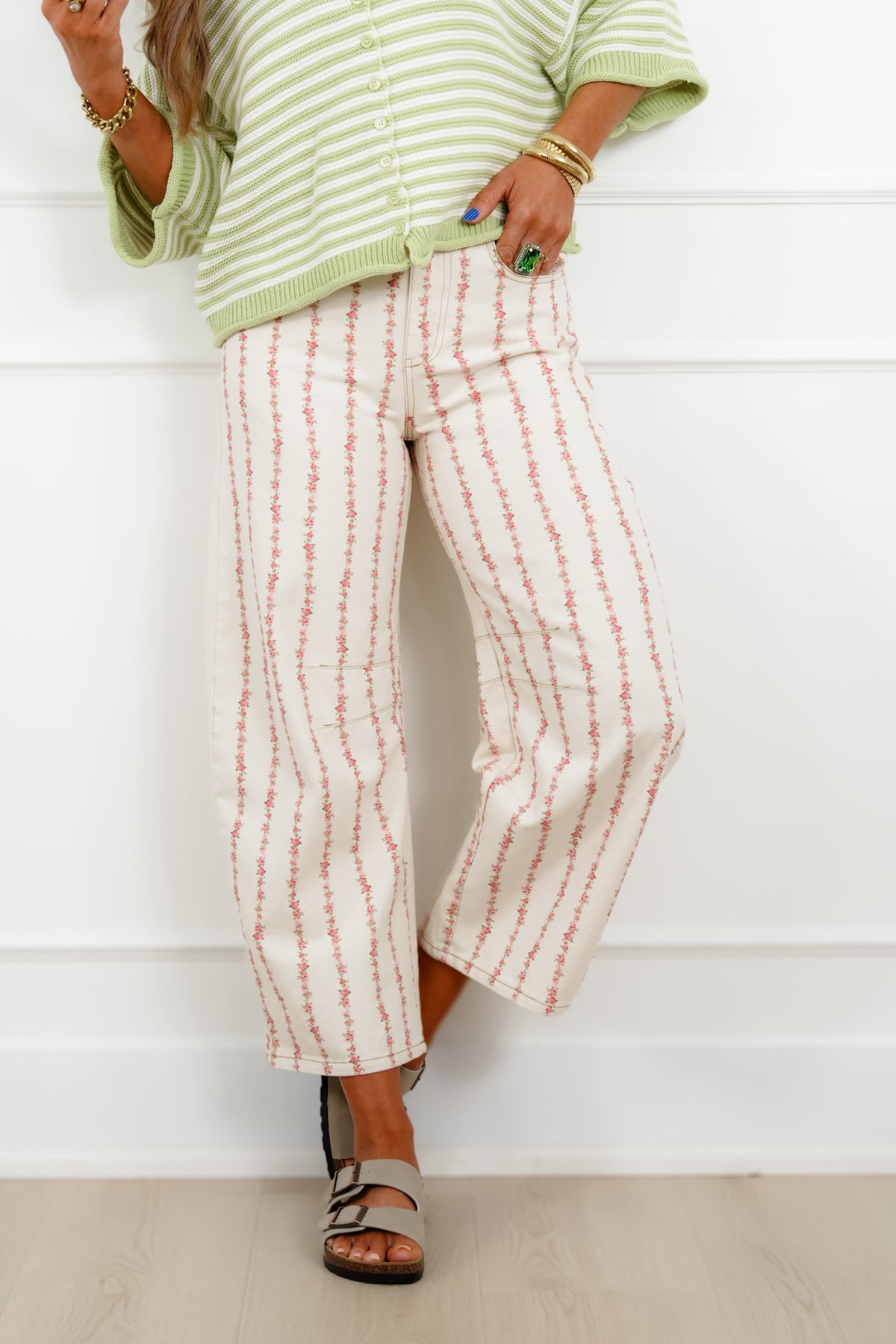 Floral Print Relaxed Lightweight Pants - Freckled Poppy