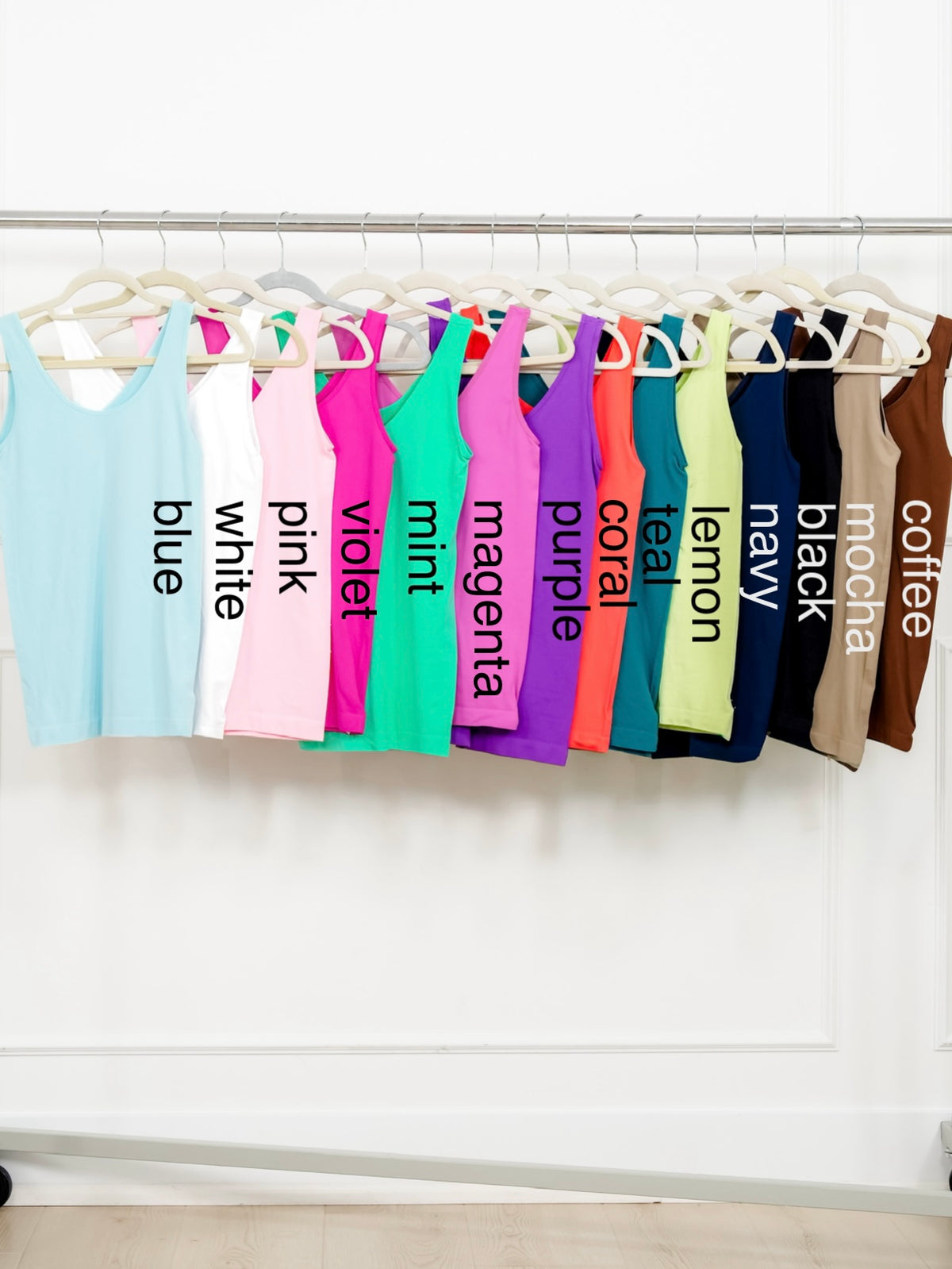 Door Buster! Plus/Reg Solid V/U Neck Tank Top - Freckled Poppy