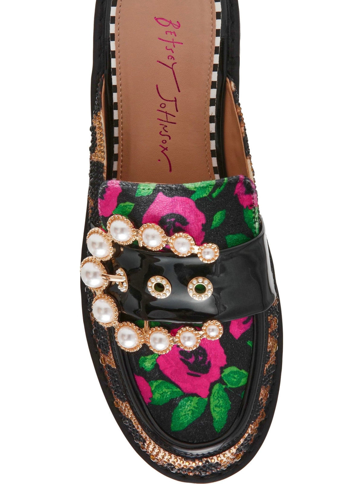 Betsey Johnson Embellished Leopard Platform Mule - Freckled Poppy