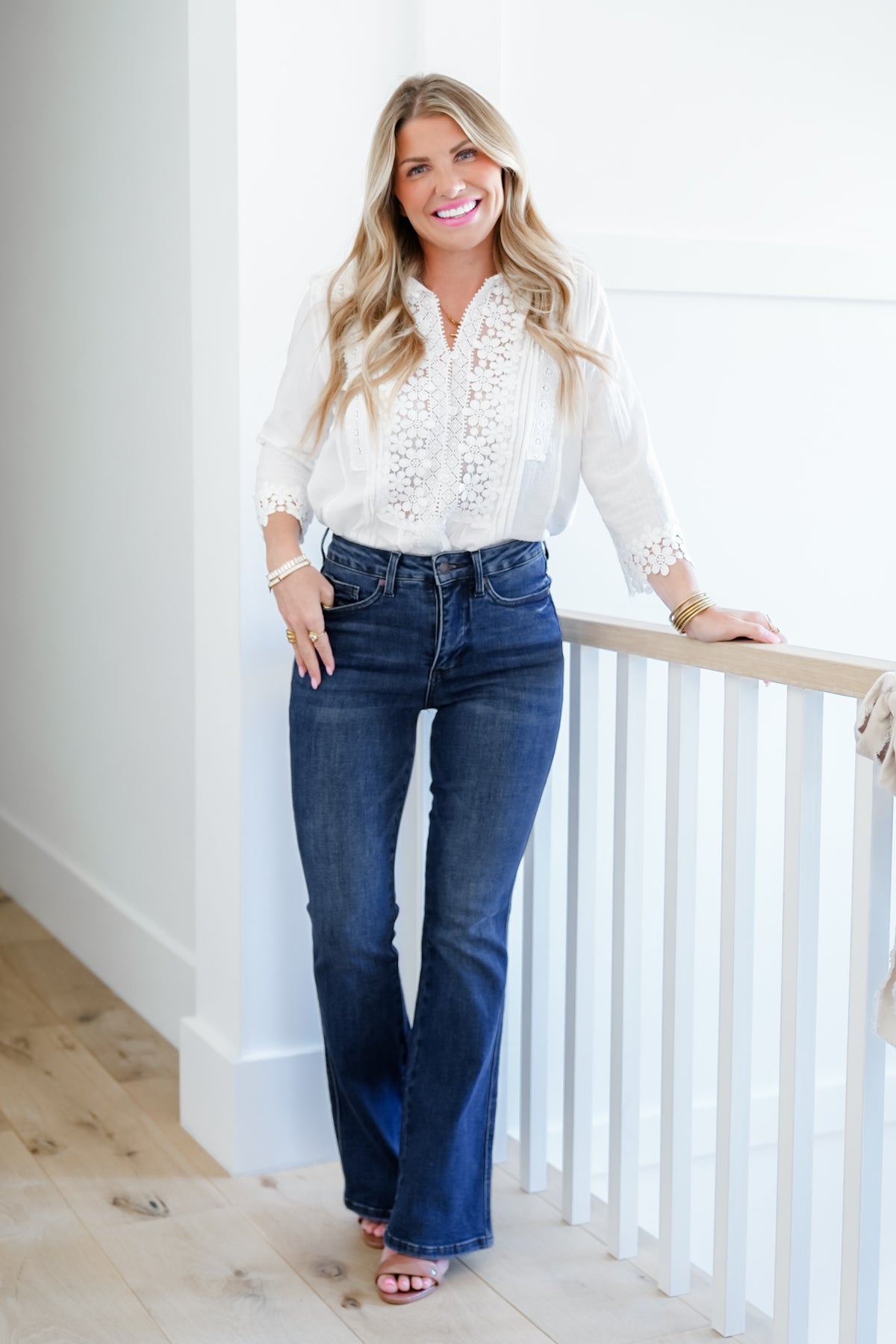 Judy Blue Meant for You Multi Inseam Tummy Control Bootcut Jeans - Freckled Poppy