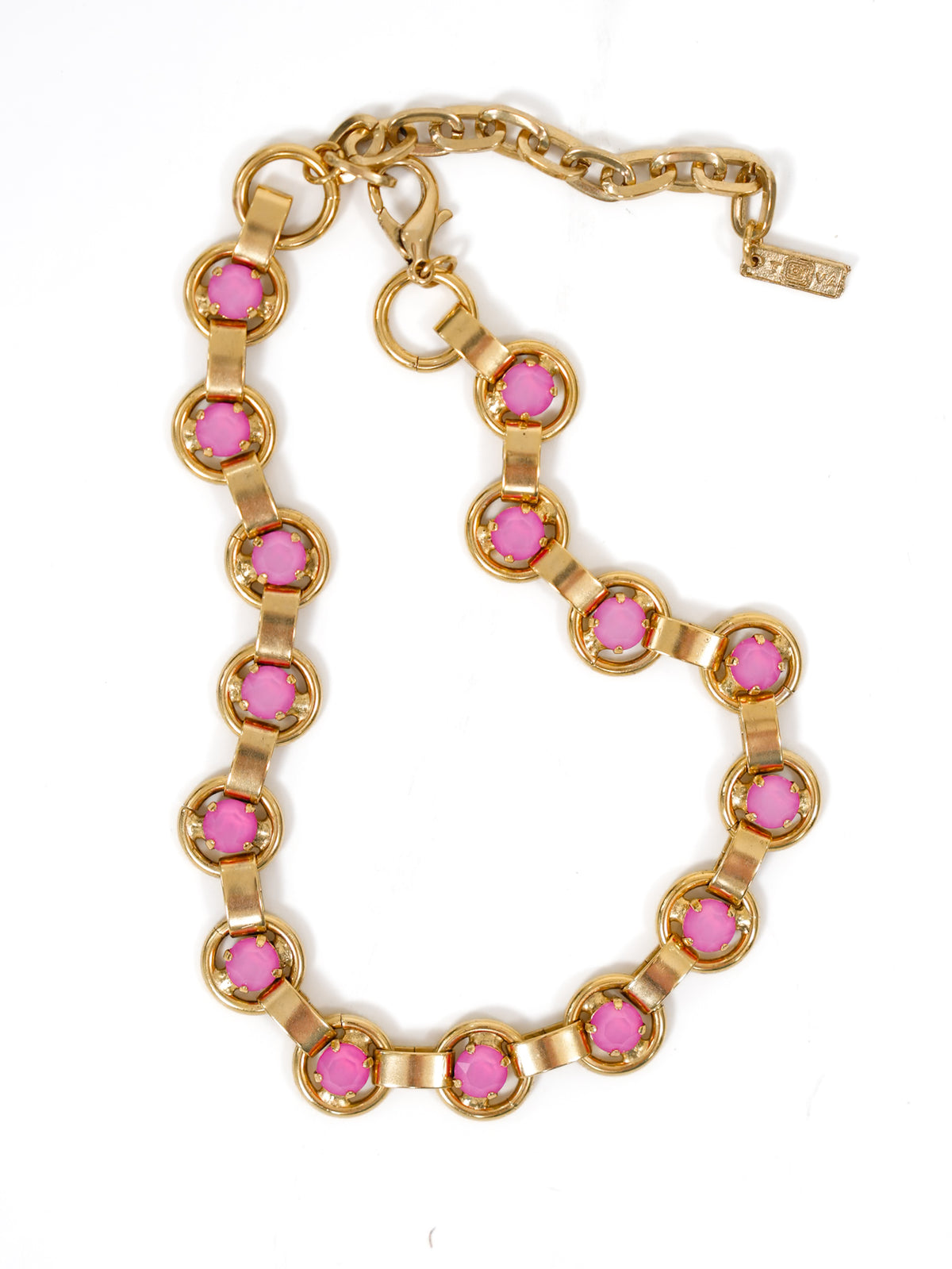 TOVA Link Opal Crystal Necklace - Freckled Poppy