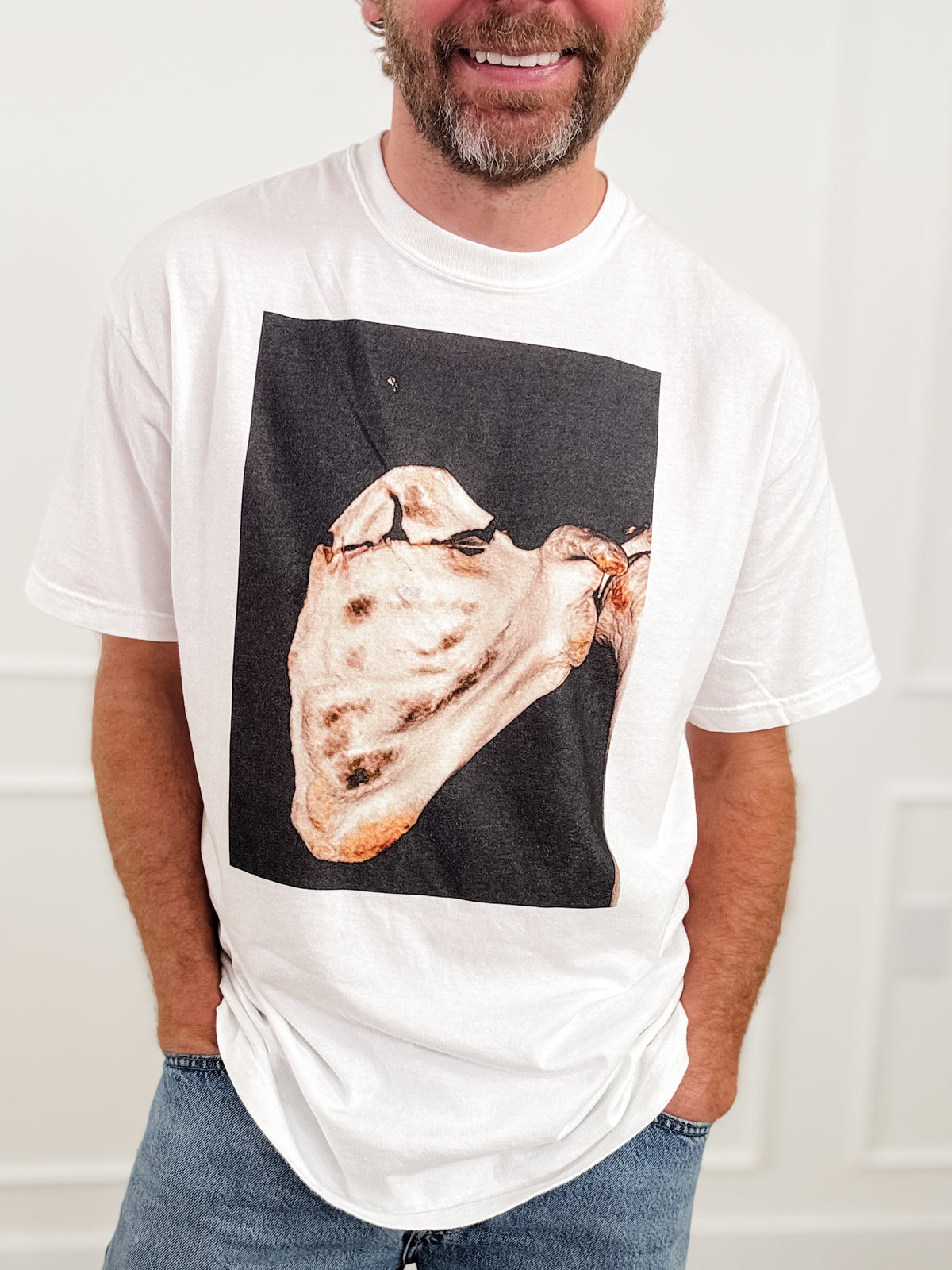 Plus/Reg Short Sleeve Matty "Broken Bones" Graphic Tee - Freckled Poppy