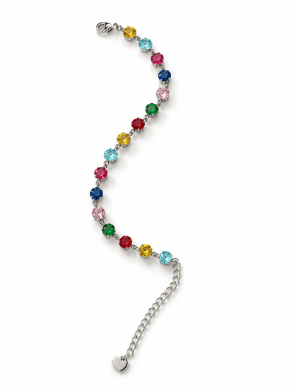 CZ Gemstone Tennis Bracelet - Freckled Poppy