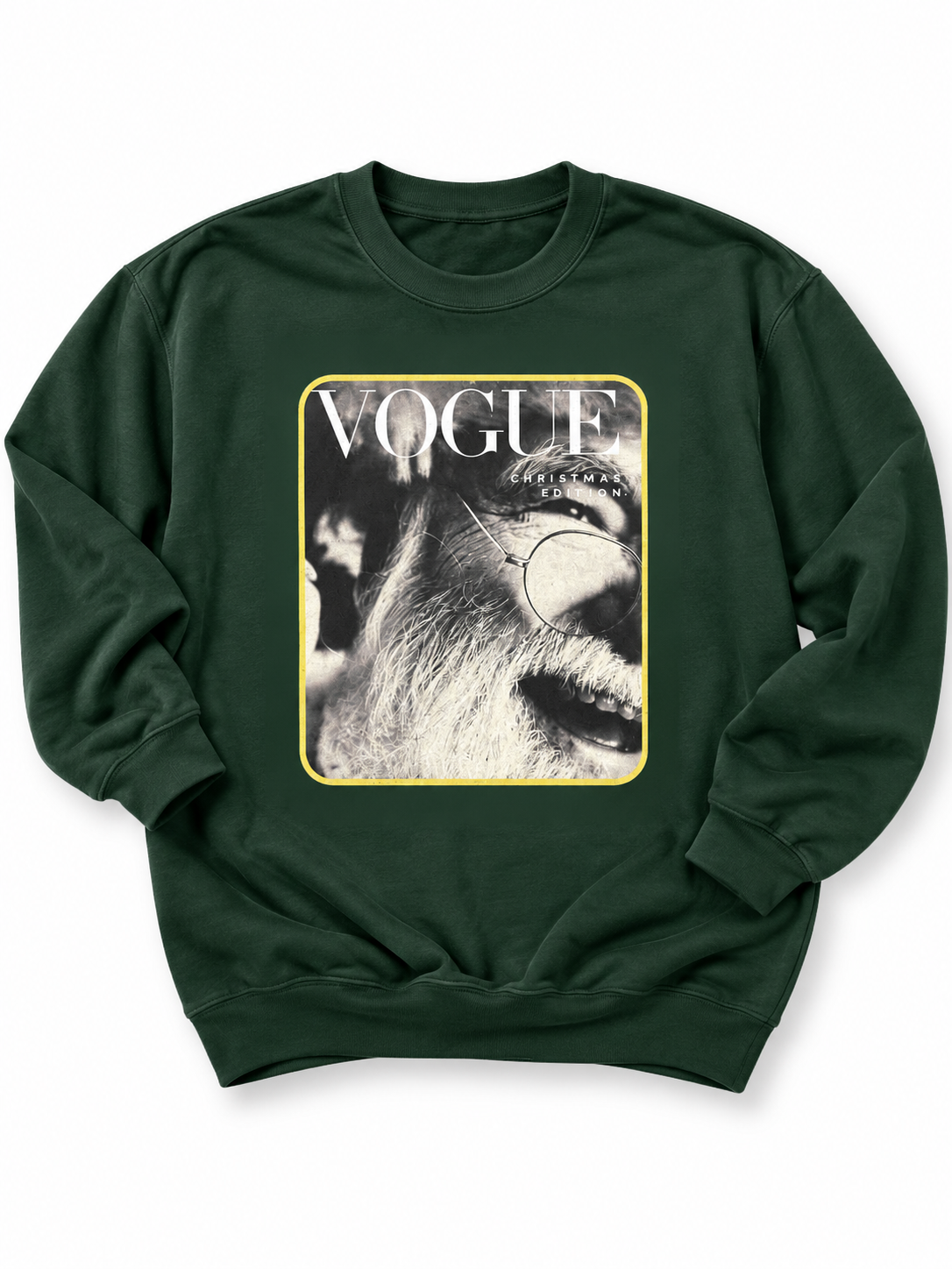 Plus/Reg Long Sleeve Vogue Santa Christmas Graphic Sweatshirt