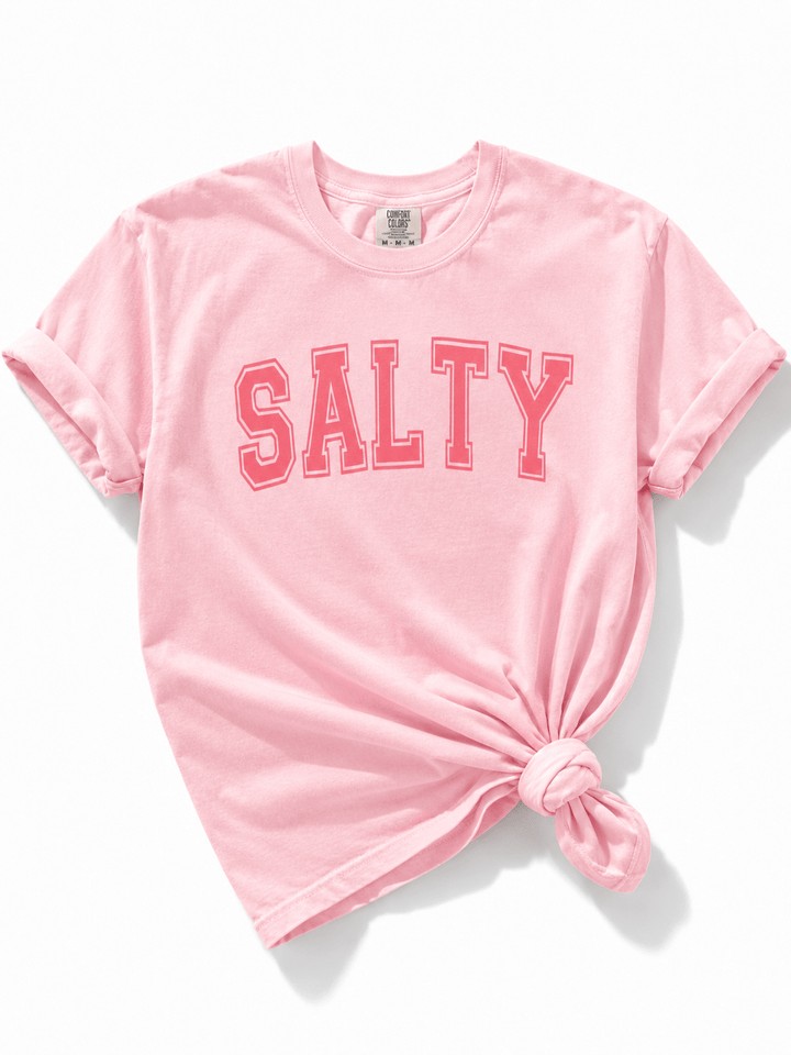 Plus/Reg Short Sleeve "Salty" Graphic Tee - Freckled Poppy