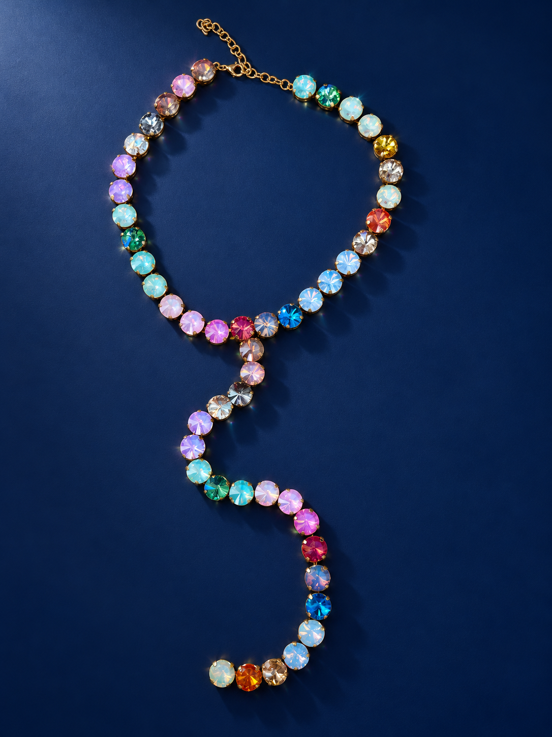 The Headliner Pastel Crystal Drop Necklace