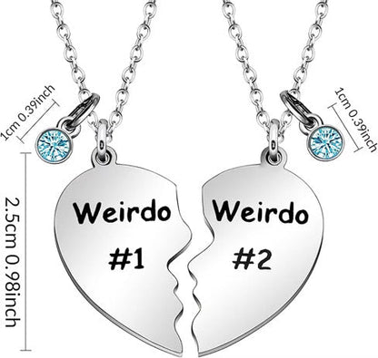 Weirdo Besties Necklace - Freckled Poppy