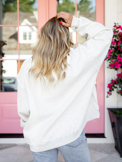 Reversible Long Sleeve Freedom/Legacy Mock Neck Sweatshirt - Freckled Poppy