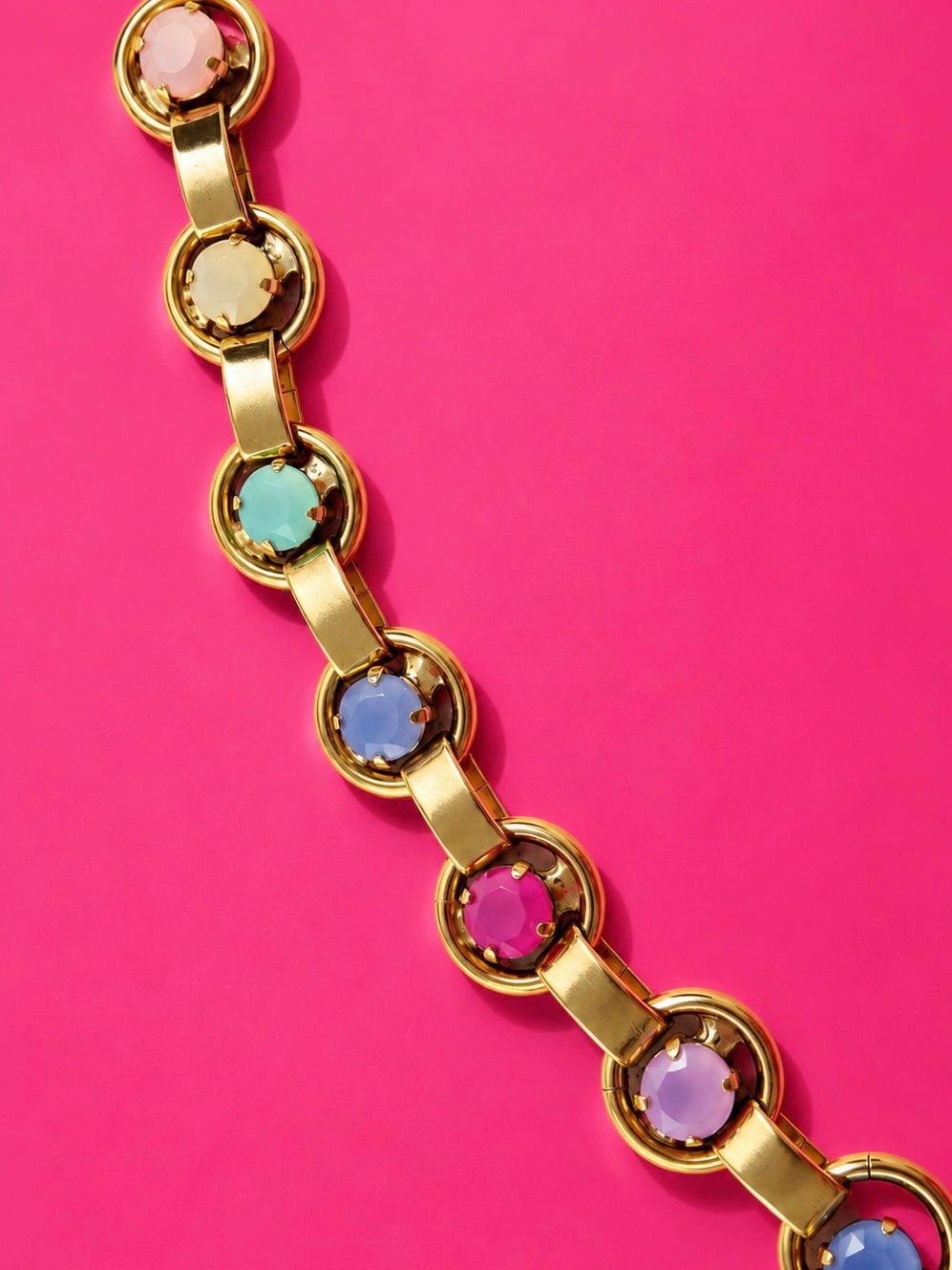 TOVA Link Opal Crystal Bracelet - Freckled Poppy