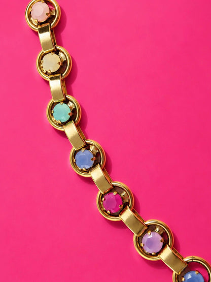 TOVA Link Opal Crystal Bracelet - Freckled Poppy