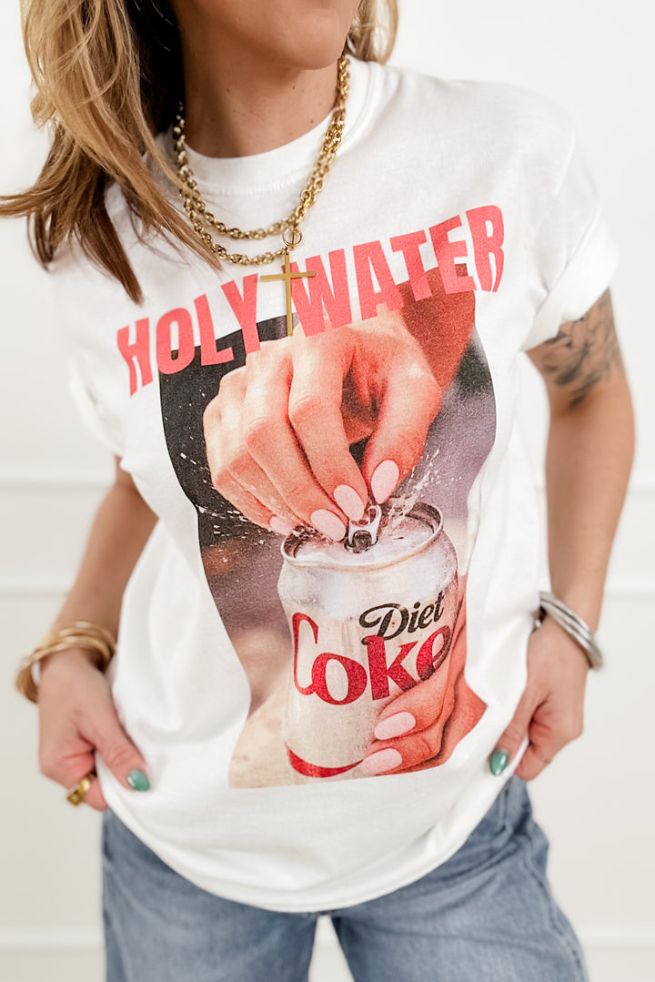 Plus/Reg Short Sleeve "Holy Water" Graphic Tee - Freckled Poppy