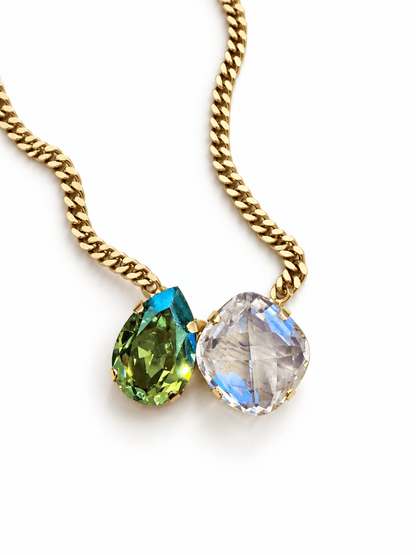 TOVA Gia Crystal Gold Necklace - Freckled Poppy